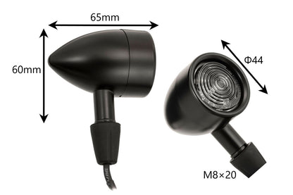 LED Turn Signals Icon Black 2pcs M8 Universal