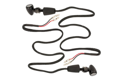 LED turn signals, Pico, black, 2 pieces, M8, universal