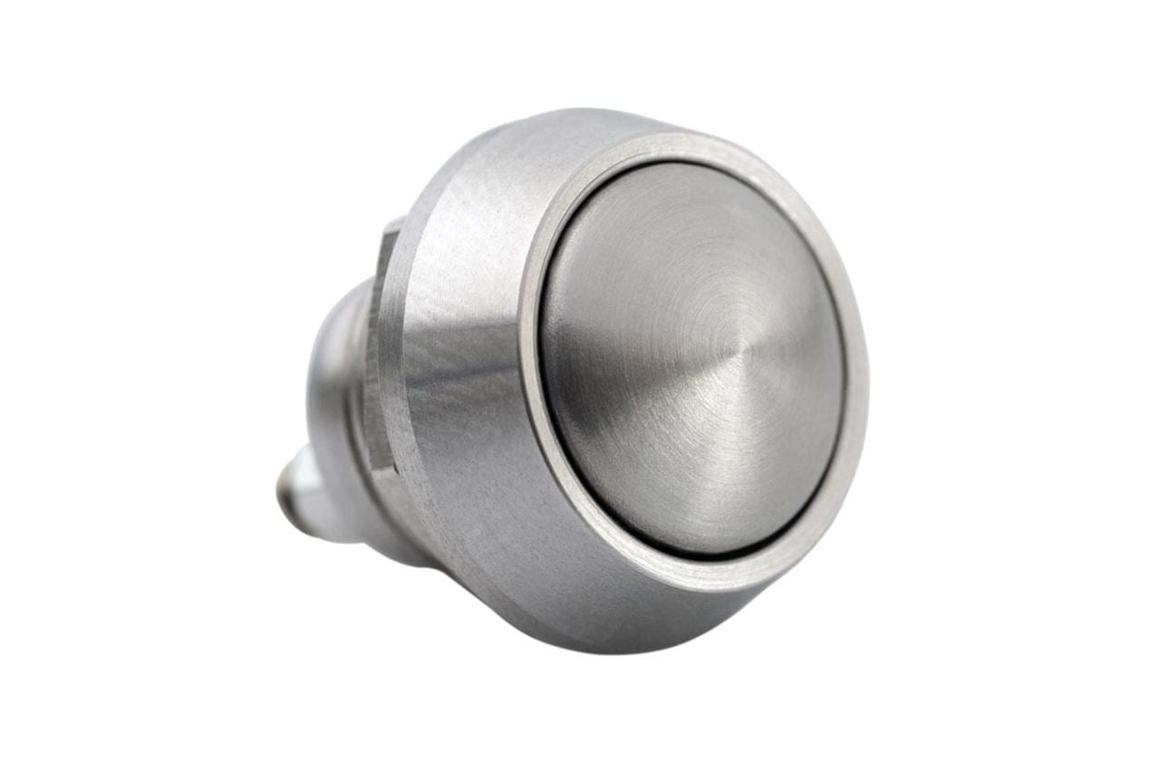 Push Button Switch, 1 button, Silver, 1 pc, M12, General-purpose