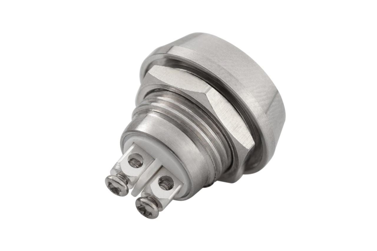 Push Button Switch, 1 button, Silver, 1 pc, M12, General-purpose