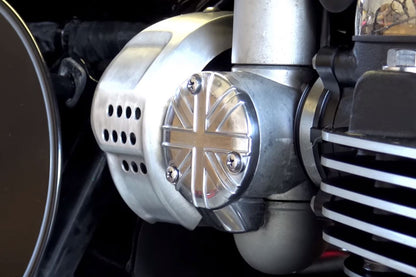 Throttle Body Covers Union Jack Polished 2 pcs T120 Thruxton 1200/R/RS Bobber