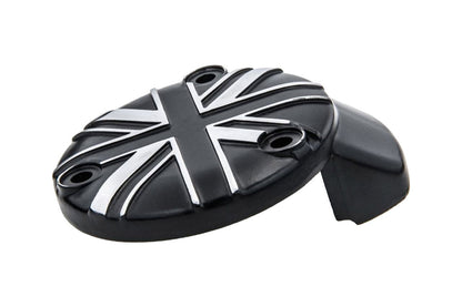 Throttle Body Covers Union Jack Black/Polished 2 pcs for T120 Thruxton 1200/R/RS Bobber