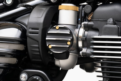 Throttle Body Covers Ribbed Black 2pcs T120 Thruxton 1200/R/RS Bobber