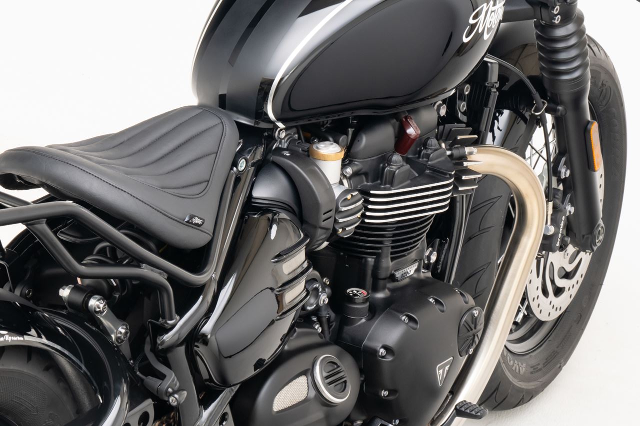 Throttle Body Covers Ribbed Black 2pcs T120 Thruxton 1200/R/RS Bobber