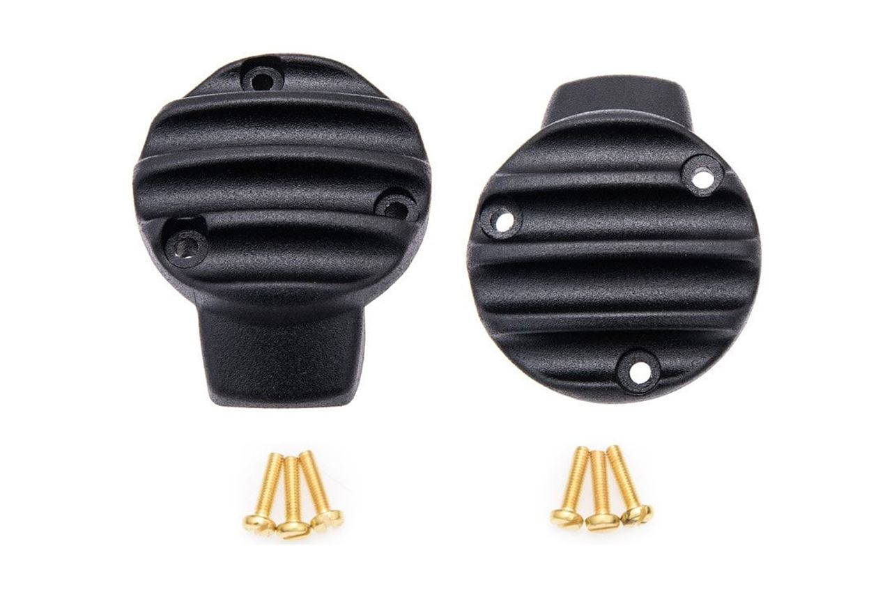 Throttle Body Covers, Ribbed, Black, 2 pieces, T120, Thruxton 1200/R/RS, Bobber