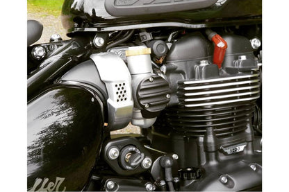Throttle Body Covers, Ribbed, Black, 2 pieces, T120, Thruxton 1200/R/RS, Bobber