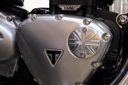 Generator Badge Union Jack Polish 1 pc T100/T120 Speed Twin 900 Scrambler 900