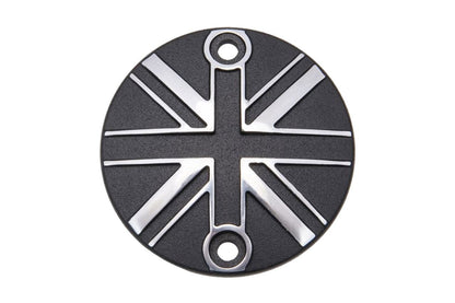 Generator Badge Union Jack Black/Polished 1pc for T100/T120 Speed Twin 900 Scrambler 900