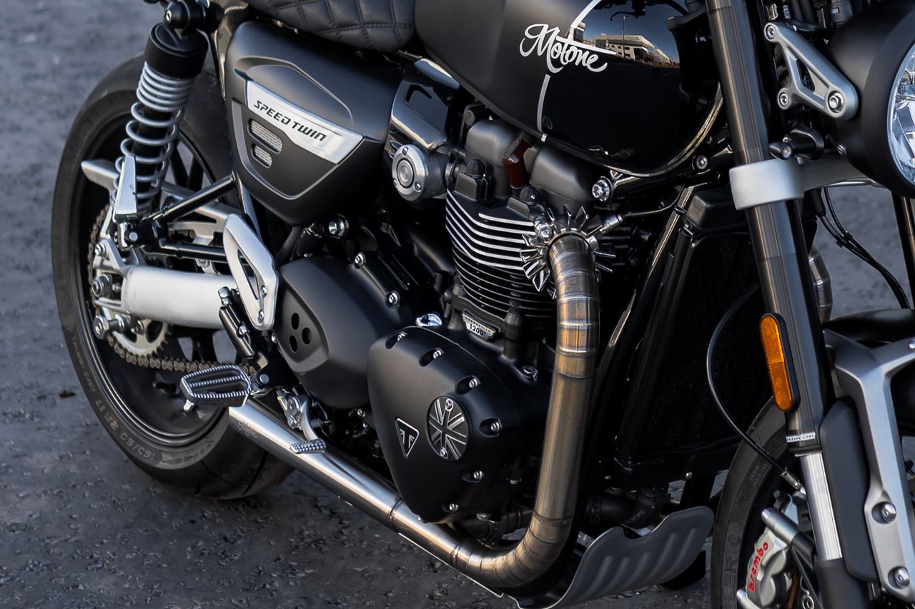 Generator Badge Union Jack Black/Polished 1pc for T100/T120 Speed Twin 900 Scrambler 900