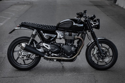 Generator Badge Union Jack Black/Polished 1pc for T100/T120 Speed Twin 900 Scrambler 900