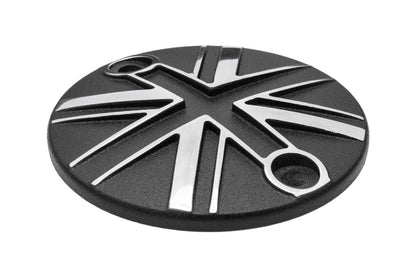 Generator Badge Union Jack Black/Polished 1pc for T100/T120 Speed Twin 900 Scrambler 900