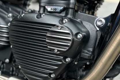 Generator Badge Rib Black/Polished 1 pc T100/T120 Speed Twin 900 Scrambler 900