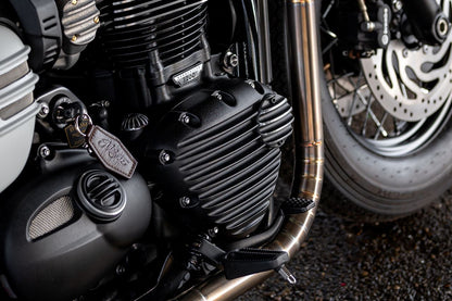 Generator Badge Rib Black/Polished 1 pc T100/T120 Speed Twin 900 Scrambler 900