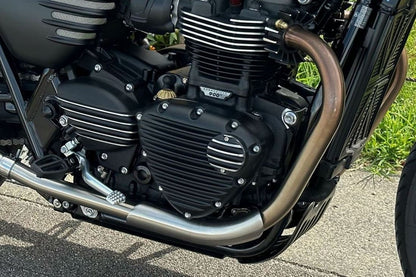Generator Badge Rib Black/Polished 1 pc T100/T120 Speed Twin 900 Scrambler 900