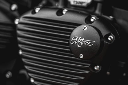 Generator Badge MoTOne Logo Black/Polish 1pc T100/T120 Speed Twin 900 Scrambler 900
