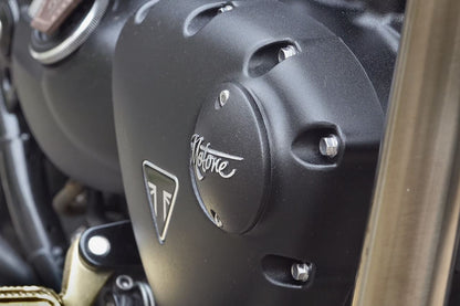 Generator Badge MoTOne Logo Black/Polish 1pc T100/T120 Speed Twin 900 Scrambler 900