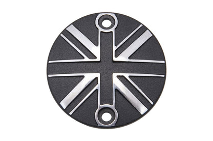Clutch Badge Union Jack Black/Polished 1pc T100/T120 Speed Twin 900 Scrambler 900
