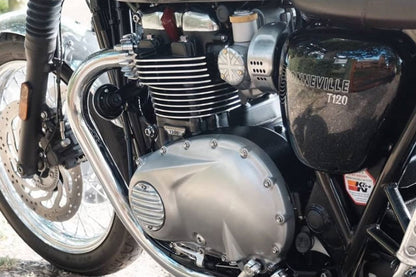 クラッチバッジ リブ ポリッシュ 1個 T100/T120 スピードツイン900 スクランブラー900