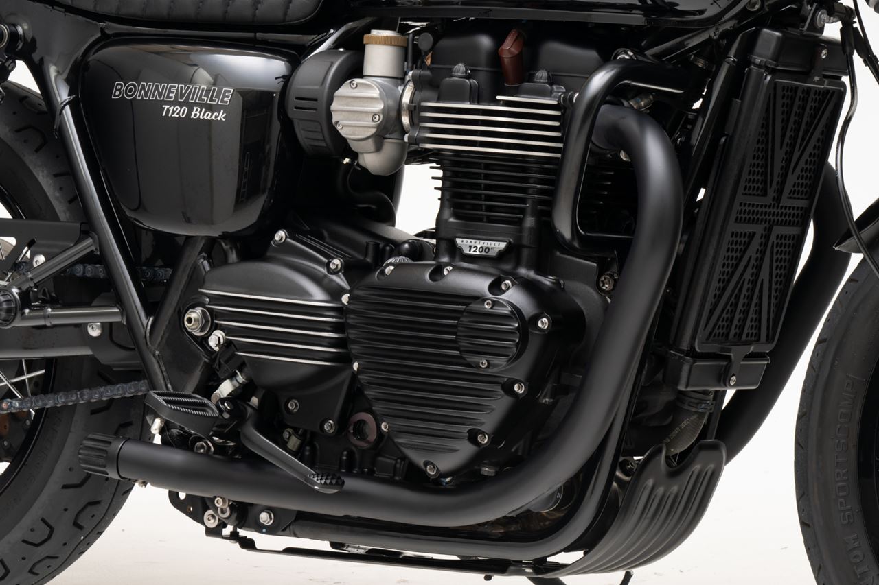 タイミングカバー リブ ブラック 1個 T100/T120 スピードツイン900 スクランブラー900