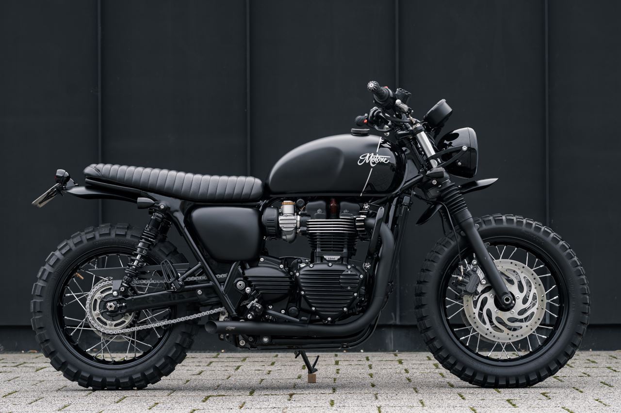 タイミングカバー リブ ブラック 1個 T100/T120 スピードツイン900 スクランブラー900