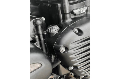 オイルフィラーキャップ ロズウェル ブラック 1個 T100/T120 スピードツイン900 スクランブラー900