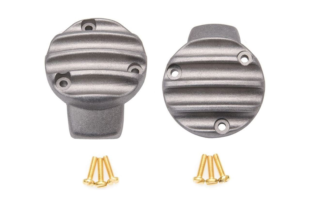 Throttle Body Covers Ribbed Blast 2pc Thruxton 1200/R/RS Bobber