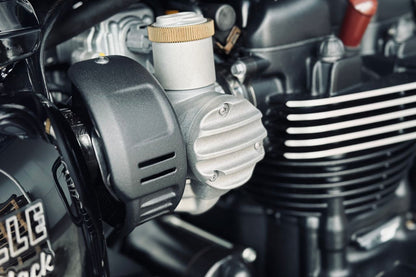Throttle Body Covers Ribbed Blast 2pc Thruxton 1200/R/RS Bobber