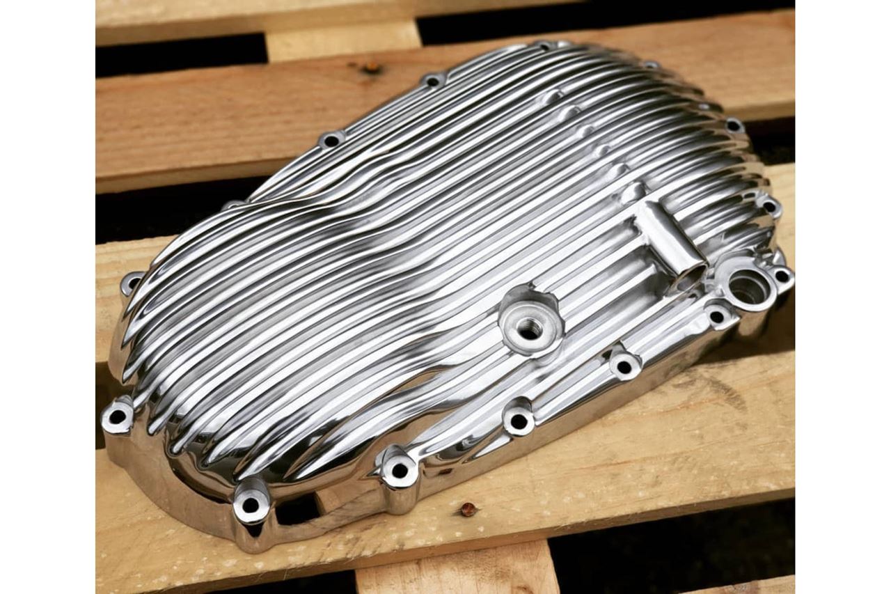 Clutch Cover Ribbed Aluminum Polished 1pc T100/T120 Speed Twin 900 Scrambler 900