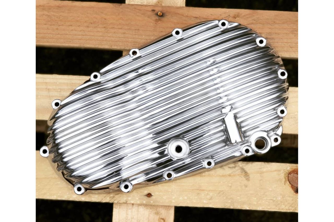 Clutch Cover Ribbed Aluminum Polished 1pc T100/T120 Speed Twin 900 Scrambler 900