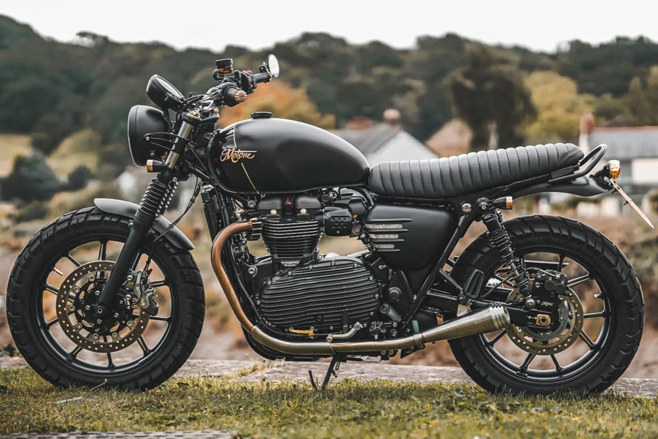 チェーンアジャスターブロック ブラス 2個 T100/T120 スピードツイン900 スクランブラー900