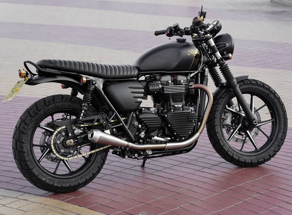 チェーンアジャスターブロック ブラス 2個 T100/T120 スピードツイン900 スクランブラー900