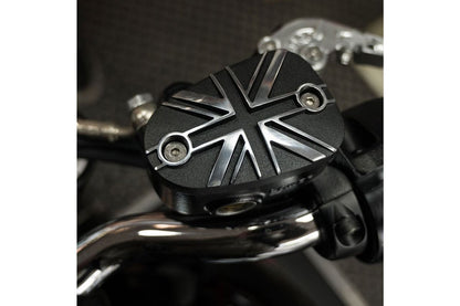 Master Cylinder Cap Union Jack Black/Polished 1pc T100 T120 Bobber Speedmaster