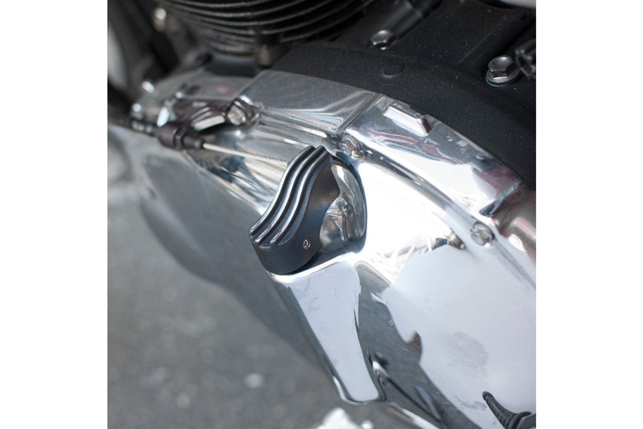 Clutch Lifter Cover Talon Rib Black/Polished 1 pc. Air-cooled T100 Scrambler Thruxton