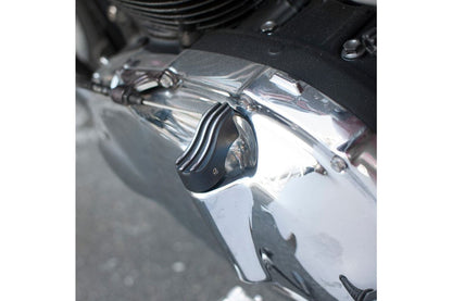 Clutch Lifter Cover Talon Rib Black/Polished 1 pc. Air-cooled T100 Scrambler Thruxton