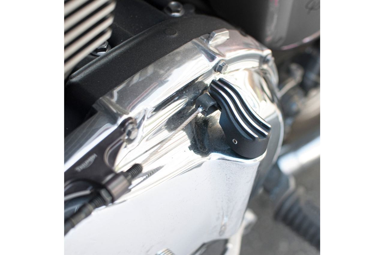 Clutch Lifter Cover Talon Rib Black/Polished 1 pc. Air-cooled T100 Scrambler Thruxton