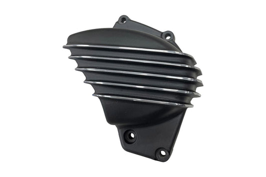 スプロケットカバー リブ ブラック/ポリッシュ 1個 T100/T120 スピードツイン900 スクランブラー900