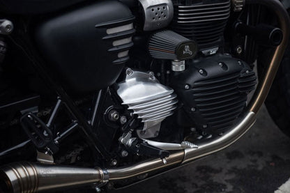 Sprocket Cover Ribbed Brushed 1 pc T100/T120 Speed Twin 900 Scrambler 900