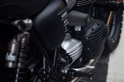 Sprocket Cover Ribbed Brushed 1 pc T100/T120 Speed Twin 900 Scrambler 900
