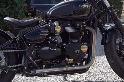 チェーンアジャスターブロック リブ ブラス 1個 T100/T120 スピードツイン900 スクランブラー900