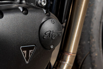 ジェネレーターバッジ モートーンロゴ ブラック 1個 T100/T120 スピードツイン900 スクランブラー900