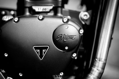 ジェネレーターバッジ モートーンロゴ ブラック 1個 T100/T120 スピードツイン900 スクランブラー900