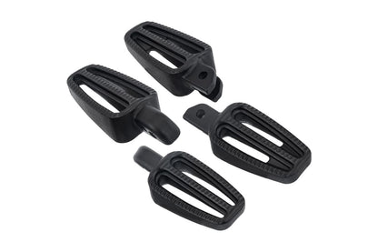 Footrests, front/rear, black, 2 pieces, T100/T120, Speed Twin 900, Scrambler 900