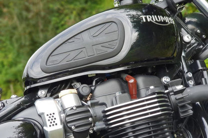 エキゾーストクランプ フィン ブラック 2個 T100/T120 スピードツイン900 スクランブラー900