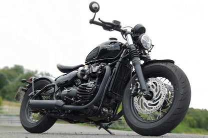 エキゾーストクランプ フィン ブラック 2個 T100/T120 スピードツイン900 スクランブラー900