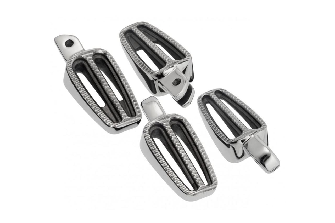 Footrests (Front/Rear, Polished, 4 pcs) for T100/T120, Speed Twin 900, Scrambler 900