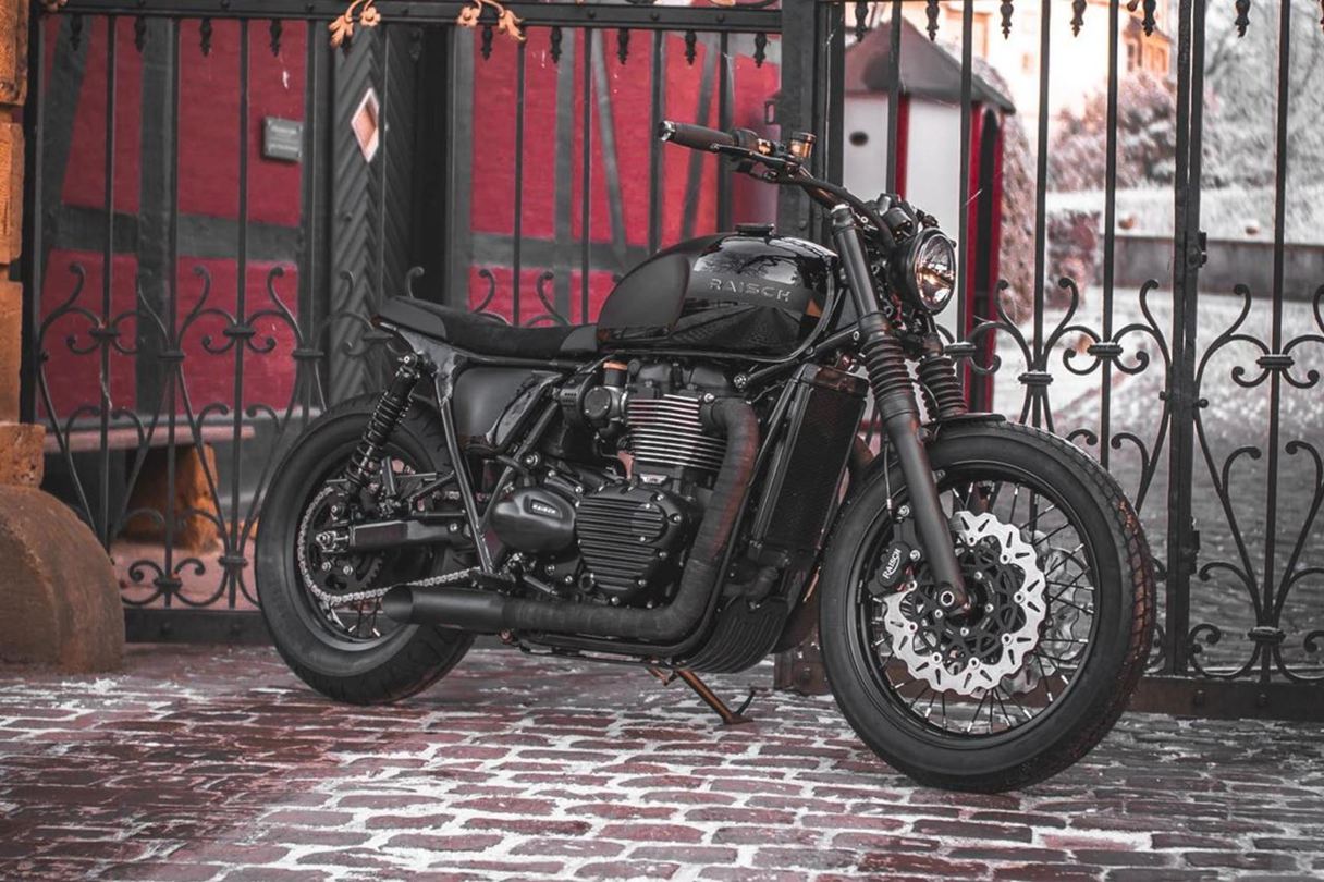 エキゾーストクランプ ステルス ブラック 2個 T100/T120 スピードツイン900 スクランブラー900