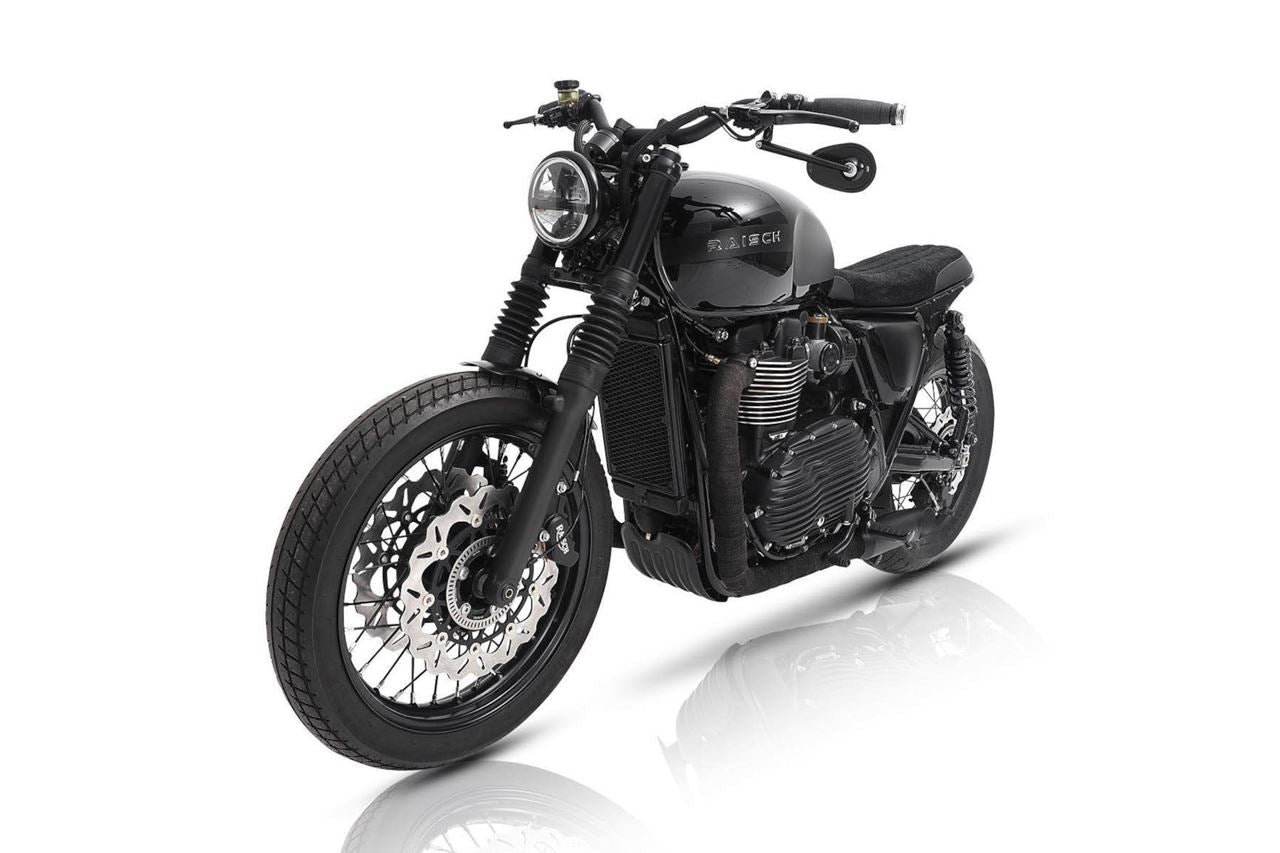 エキゾーストクランプ ステルス ブラック 2個 T100/T120 スピードツイン900 スクランブラー900