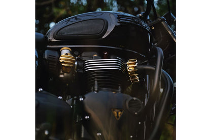 エキゾーストクランプ フィン ブラス 2個 T100/T120 スピードツイン900 スクランブラー900