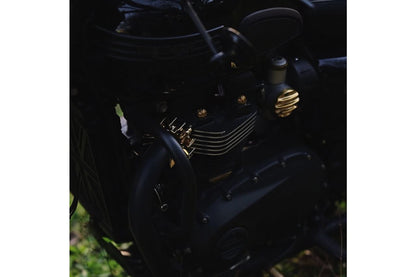 エキゾーストクランプ フィン ブラス 2個 T100/T120 スピードツイン900 スクランブラー900