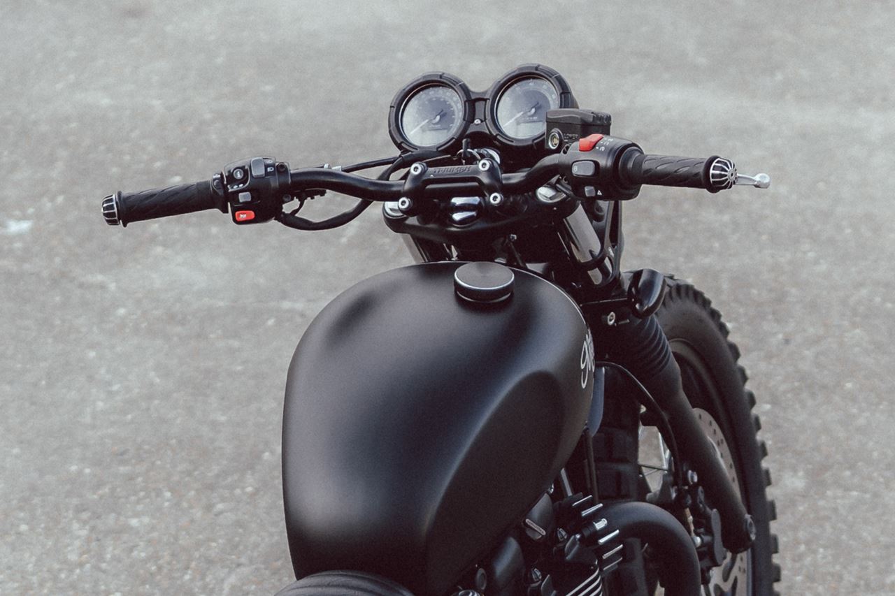 Bar End Gemini Black/Polished 2 pcs T100/T120 Speed Twin 900 Scrambler 900